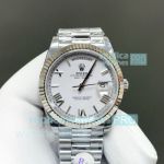 8+ Factory Replica Rolex Day-Date 40mm White Dial Gain Weight Swiss 3255 Watch 